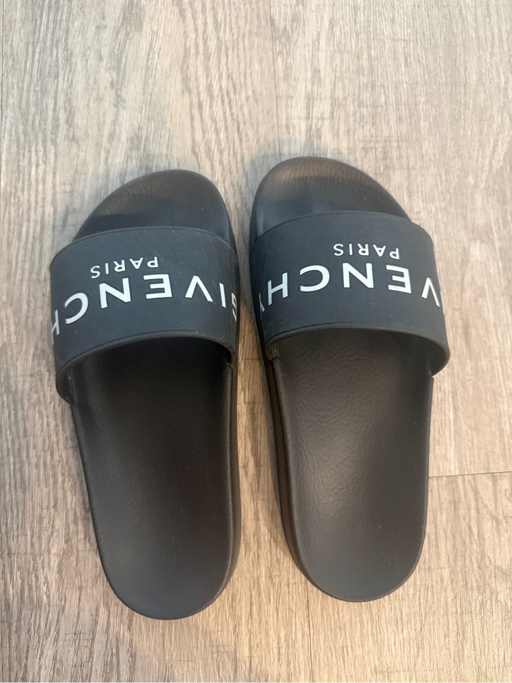 Authentic women’s Givenchy Black Logo Slide Sandals
